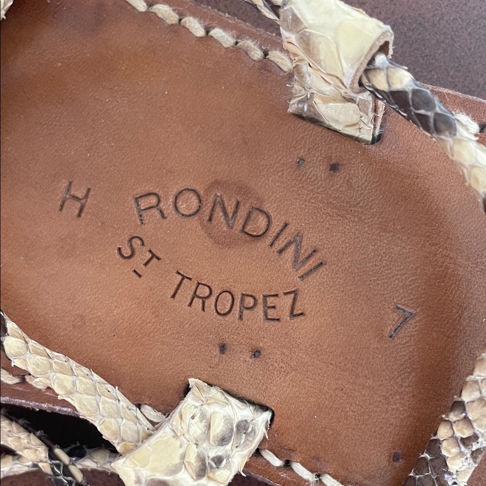 St. Tropez Bikini Brown Python Snake Leather Lace… - image 2